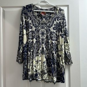 Long sleeve Johnny Was swing tee size 1x. Worn only once.